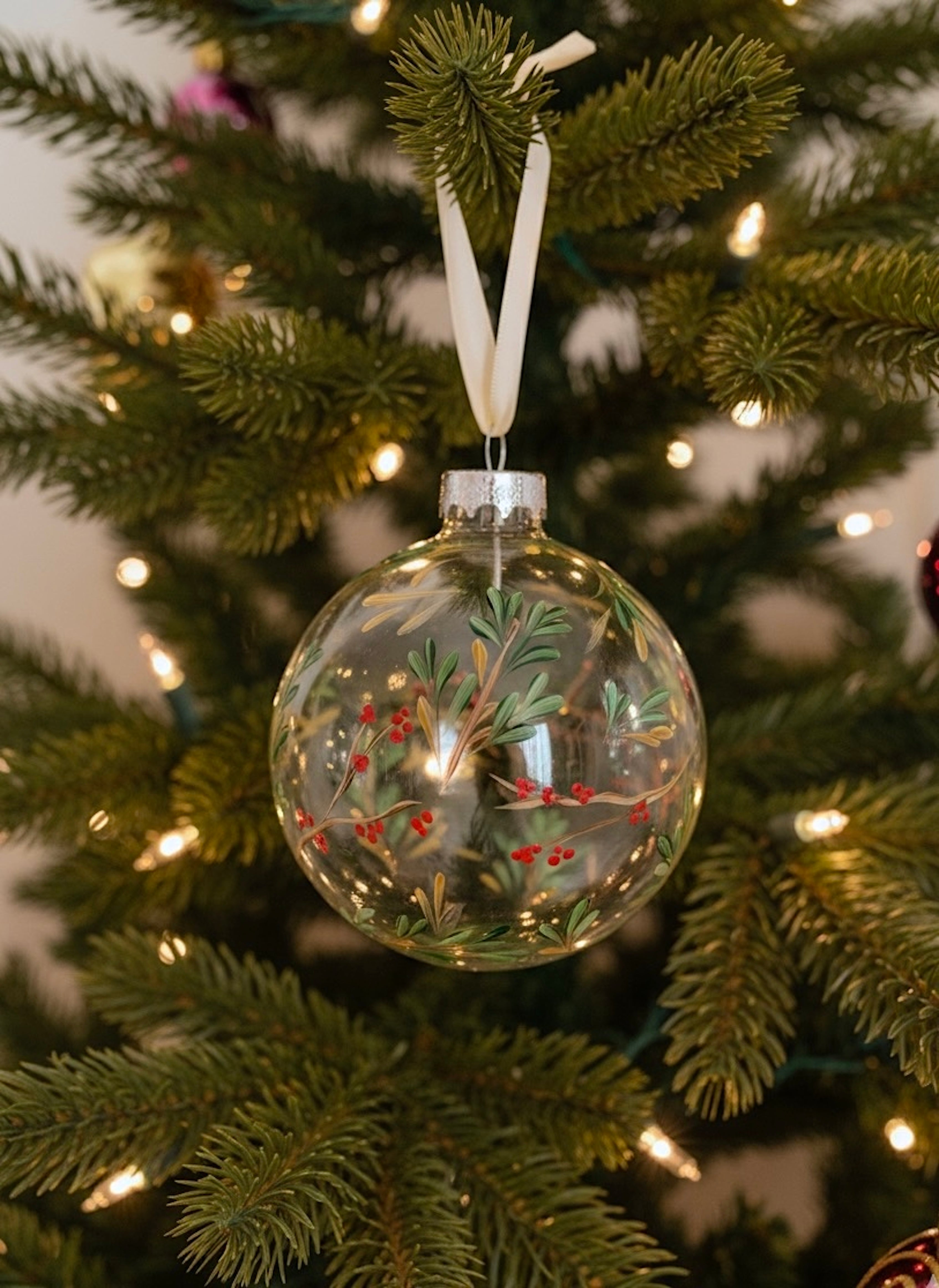 Winterberry - Hand Painted Ornament 3".