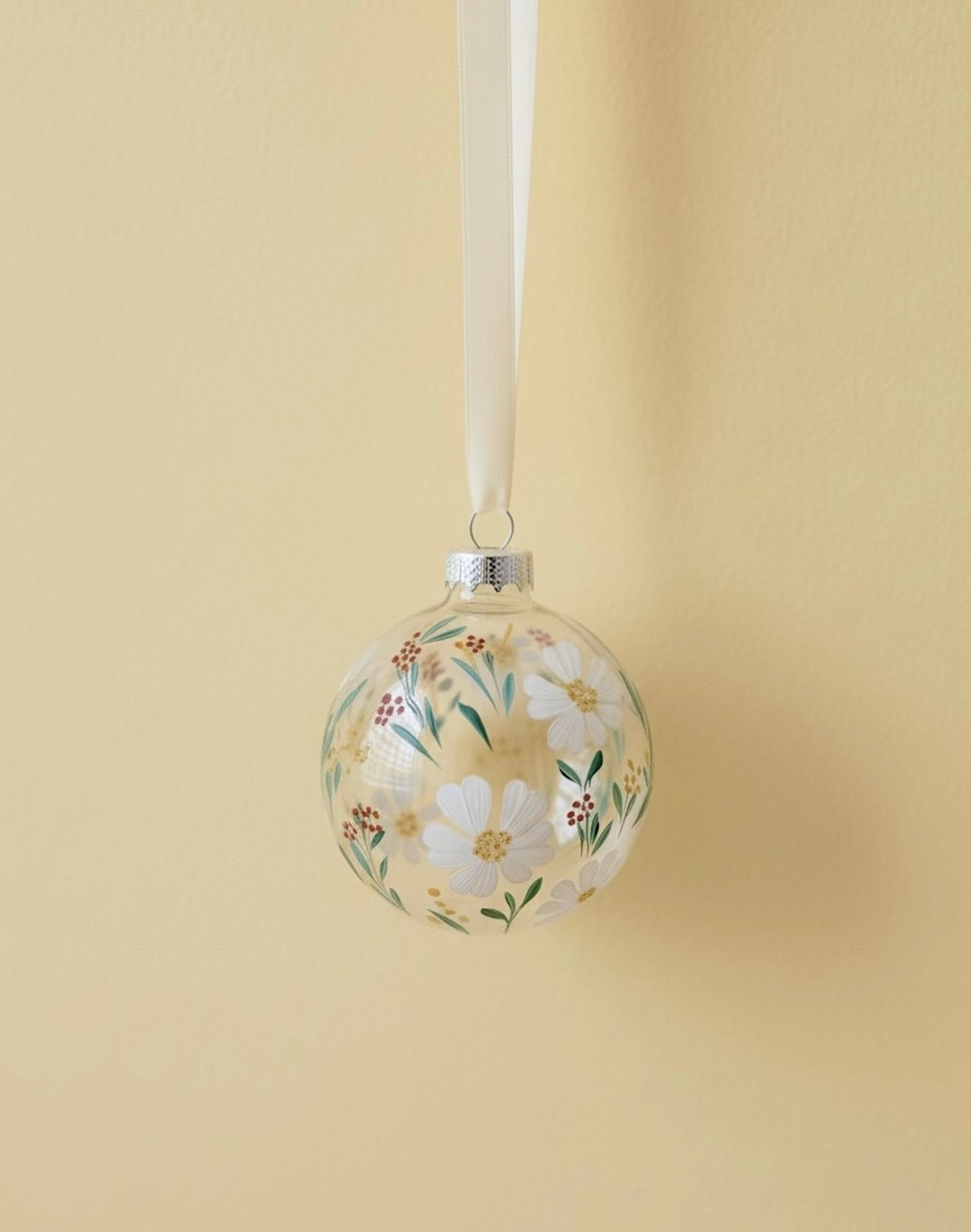 Winter in Bloom - Hand Painted Ornament 3"